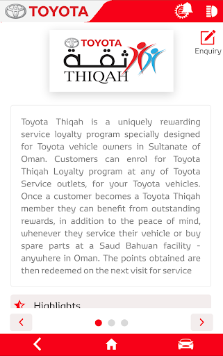 Toyota Oman screenshot